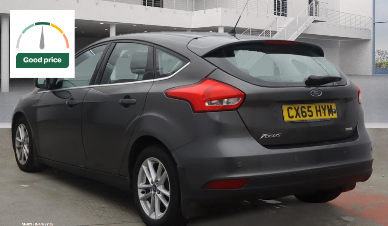 Ford Focus 1.0T EcoBoost Zetec Hatchback 5dr Petrol Manual Euro 6 (s/s) (125 ps)